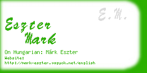 eszter mark business card
