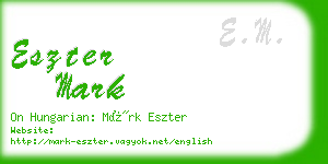 eszter mark business card